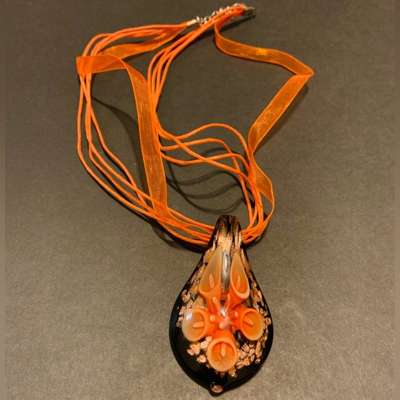 3D ART NECKLACE (orange) - Picture 1 of 3